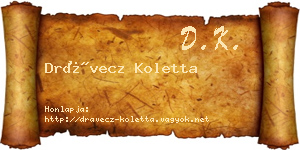 Drávecz Koletta névjegykártya